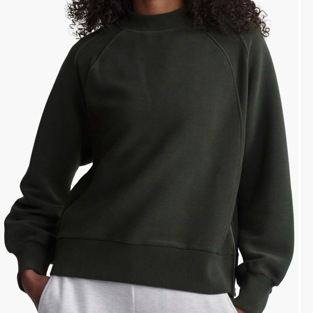 Varley Goulding Pullover Sweatshirt - Dark Resin Green - Size Small